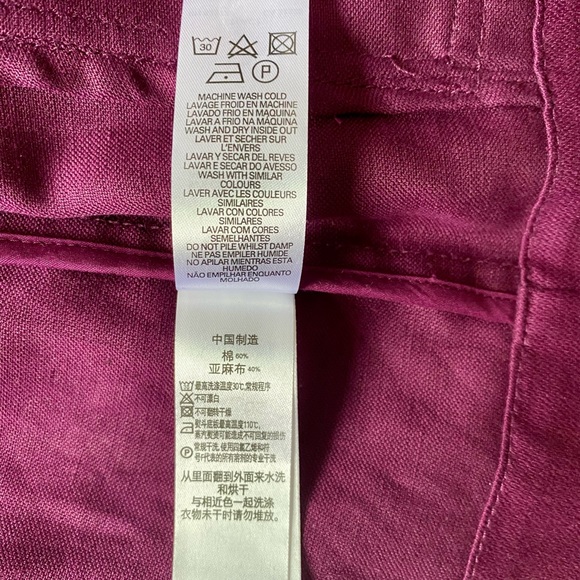 French Connection Purple Twill Cotton and Linen Blend Utility Jacket - Picture 13 of 13